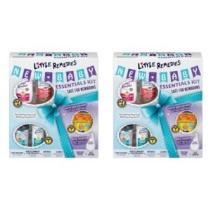 Little Remedies New Baby Essentials Kit, 6 Piece Kit for Baby’s Nose and Tummy (Pack of 2)