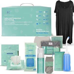 Postpartum Care Kit for Mom (14-Piece) – Includes Labor and Delivery Gown, Peri Bottle, Witch Hazel Foam, Pad Liners & More! with Hospital Essentials for Women After Birth Postpartum Care Kit for Mom (14-Piece) – Includes Labor and Delivery Gown, Peri Bottle, Witch Hazel Foam, Pad Liners & More! with Hospital Essentials for Women After Birth