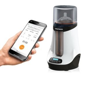Baby Brezza Safe & Smart Electric Baby Bottle Warmer, Breastmilk Warmer + Baby Food Warmer + Defroster – Universal Warmer Fits All Feeding Bottles: Glass + Plastic – Wireless Bluetooth Control