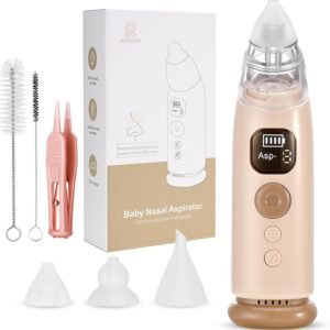 Baby Nasal Aspirator, Electric Nose Sucker Snot Suction Cleaner for Newborns and Toddlers, Booger Mucus Remover Tool for Babies, Infants Breathe Easy and Sick – Health kit Congestion Relief