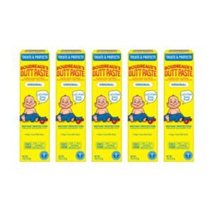Boudreaux’s Butt Paste Original Diaper Rash Cream, Ointment for Baby, 4 Oz (Pack of 5)