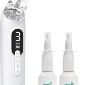 Breathe Easy Nasal Care Set with Upgraded Electric Nasal Aspirator -Blue, 2 Pack Natural Saline Nasal Spray, Instantly Relieve Nasal Congestion and Help Helps Baby Sleep Better