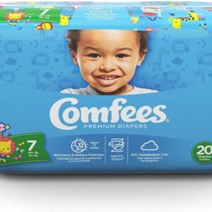 Comfees? Disposable Baby Diaper for Newborn with Tab Closure Size7, Over 41 Lbs Cs/80 by Attends Healthcare Products
