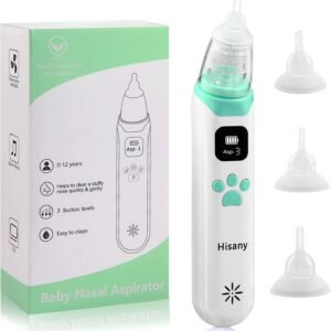 Electric Nose Suction for Baby 3rd Gear Adjustable,Nasal Aspirator for Baby with Music Soothing Function Caring for Baby Health USB Rechargeable Automatic Nose Cleaner with 3 Silicone Tips