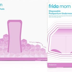 Frida Mom 2-in-1 Postpartum Absorbent Perineal Ice Maxi Pads + Disposable Underwear (Regular Boyshort) for Postpartum Care, Perineal Recovery and Cleansing After Birth