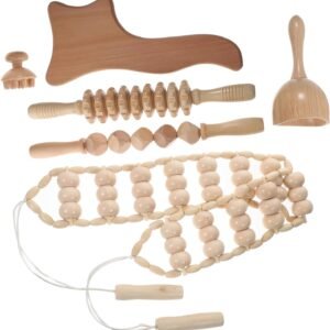 HAPINARY 6 Pcs Massage Tools Fascia Rollers Massage Roller Rope Massager Tools Roller Cup Maderoterapia Home Tools Body Cup Infant Kit Universal Reductores Wood Body Sculpting Baby