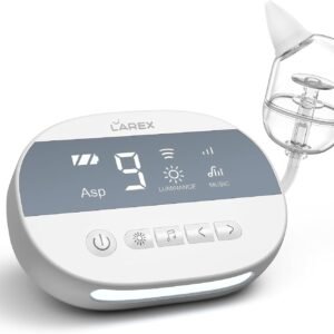Larex Electric Baby Nose Sucker, Rechargeable Nasal Aspirator for Baby, Nose Suction for Baby with 9 Levels of Hospital-Grade Suction, Automatic Nose Cleaner & BPA Free, Safe for Infants and Toddlers