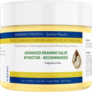Manuka Honey Cream Drawing Salve Ointment, Relieve Itching, Ingrown Hair, Boil, Splinters, Insect Bite, Cyst Removal Patch, Chigger, Carbuncle, Pilonidal, Bug, Mosquito, Spider, Bee Sting, Kids Baby