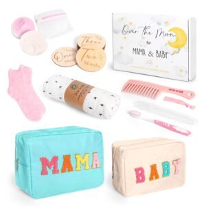Mom and Baby Hospital Bag Essentials Set – Complete Postpartum Care Kit with Postpartum Essentials, Baby Essentials, and New Mom Gifts for Labor, Delivery, and Beyond