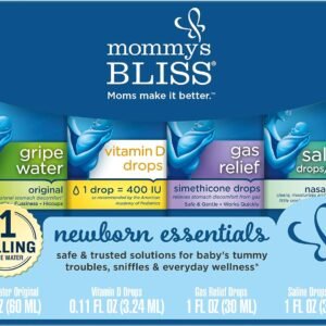 Mommy’s Bliss Newborn Essentials Gift Set, Includes Gripe Water, Baby Vitamin D/Gas Drops and Gentle Saline Drops/Spray Mommy’s Bliss Newborn Essentials Gift Set, Includes Gripe Water, Baby Vitamin D/Gas Drops and Gentle Saline Drops/Spray