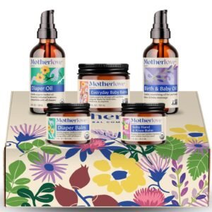 Motherlove Baby Body Care Gift Box—Clean Body Care for Newborns, Infants, & Toddlers—Baby Shower Gift & Nursery Essential