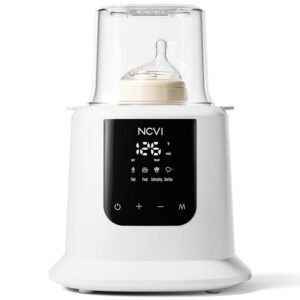 NCVI Bottle Warmer, Baby Bottle Warmer for Breastmilk, Fast Heat, Defrost and Sterilize, Milk Warmer with Timer, Temperature Control, Auto Shut-Off, Bottle Warmers for All Bottles, Breastmilk Bags