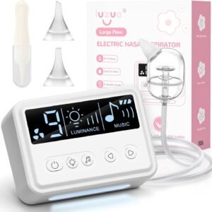 Nasal Aspirator for Baby, Nasal Aspirator for Toddler , 9 Levels of Hospital Grade Nasal Aspirator, Rechargeable with Night Light and Nursery Rhyme , BPA Free