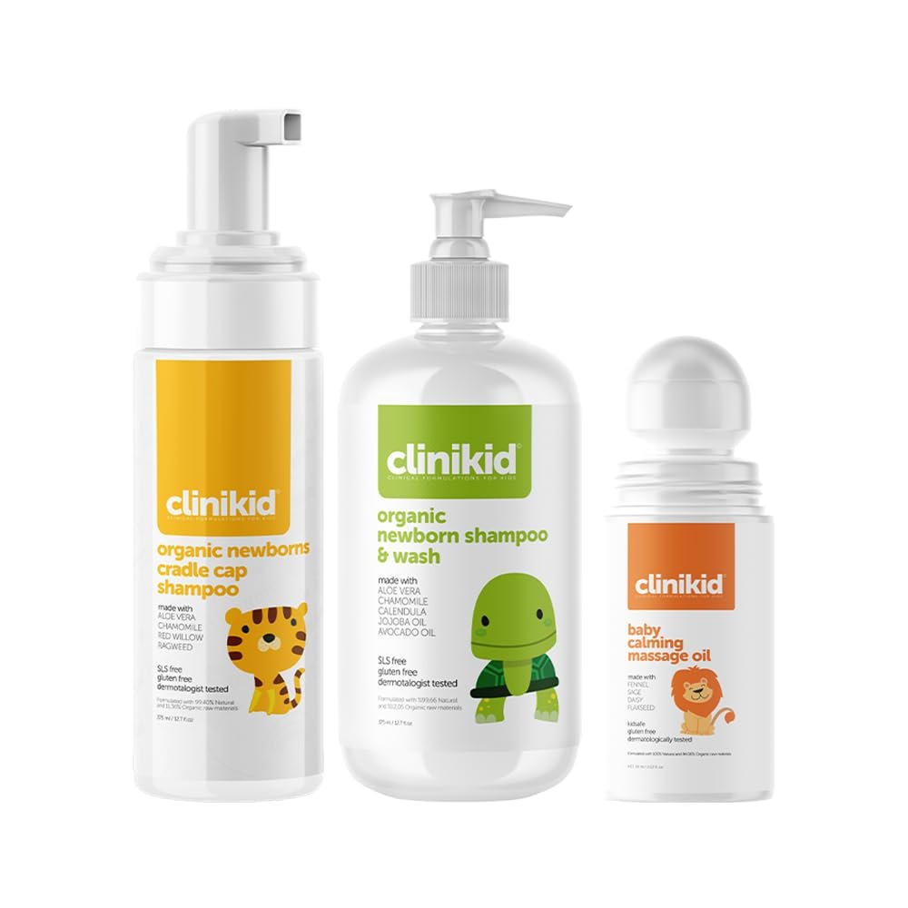 Newborn Baby Care Kit, With Cradle Cap Shampoo, Baby shampoo and Body Wash, Baby Oil Newborn Baby Care Kit, With Cradle Cap Shampoo, Baby shampoo and Body Wash, Baby Oil