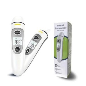 No-Touch Thermometer for Adults Kids, Forehead Thermometer with Ear Function, Fever Alarm, 1 Secord Fast Result, 30 Memory Recall, Home Health Monitor, Easy to Use