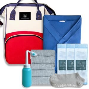 Novo Nurture Postpartum Essentials Kit- Hospital Bag Essentials for Labor and Delivery/New Mom Gifts. Postpartum Underwear, Peri Bottle, Postpartum Pads, Postpartum Clothes, Insulated Diaper Bag