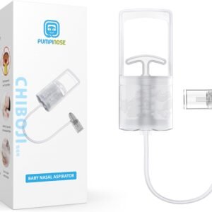 Pumpinose Nasal Aspirator for Baby and Toddler by CHIBOJI | Nose Clearing with Hand Pump and Non-Invasive Tip for Quick, Quiet Suction | Clear Clogged Passages, Stoppages, and Boogers