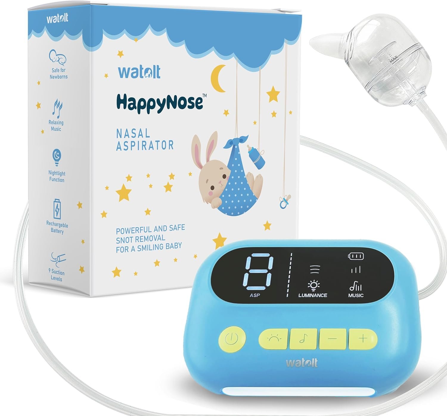 The ‘HappyNose’ Nasal Aspirator with 3X Greater Suction for Newborn Infant Baby Toddler Kids & Adults – Rechargeable Snot Booger Mucus Vacuum Device – Nose Sucker Machine The ‘HappyNose’ Nasal Aspirator with 3X Greater Suction for Newborn Infant Baby Toddler Kids & Adults – Rechargeable Snot Booger Mucus Vacuum Device – Nose Sucker Machine