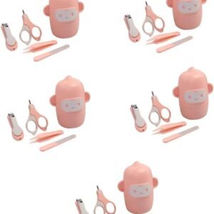 BESTonZON 5 Sets Baby Nail Scissors Baby Stuff Items Cosmetic Care Products Abs Pink Baby Girl